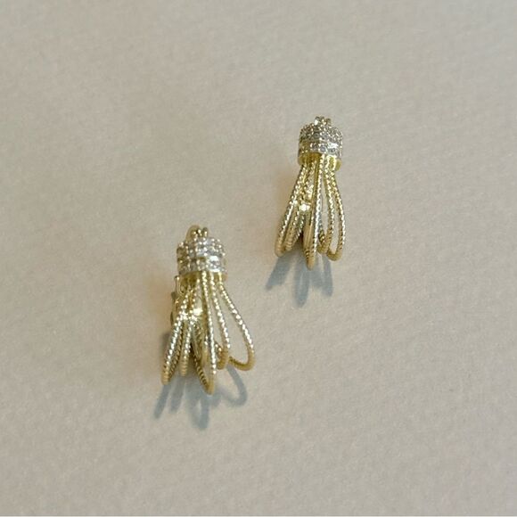 Diamond hoop earrings #1367 - Picture 4 of 5